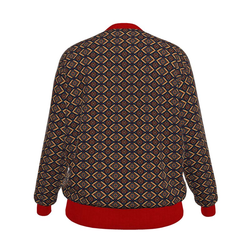 Fiesta Flow — Women’s Reversible Silk Bomber Jacket Sacred Harmony Collection | Double Spirit