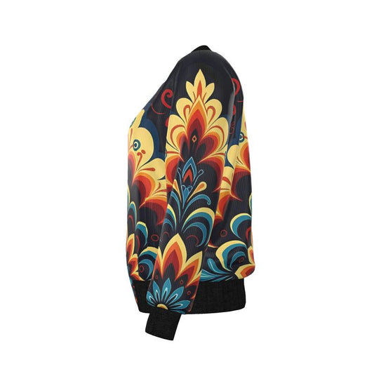 INFINA | Origin in Motion & Cosmos | Dual Spirit — Women’s Reversible Silk Bomber Jacket | Sacred Harmony Collection | Limited Edition