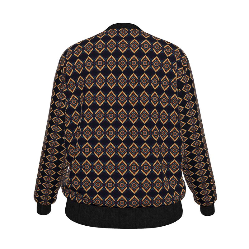 INFINA | Origin in Motion & Cosmos | Dual Spirit — Women’s Reversible Silk Bomber Jacket | Sacred Harmony Collection | Limited Edition
