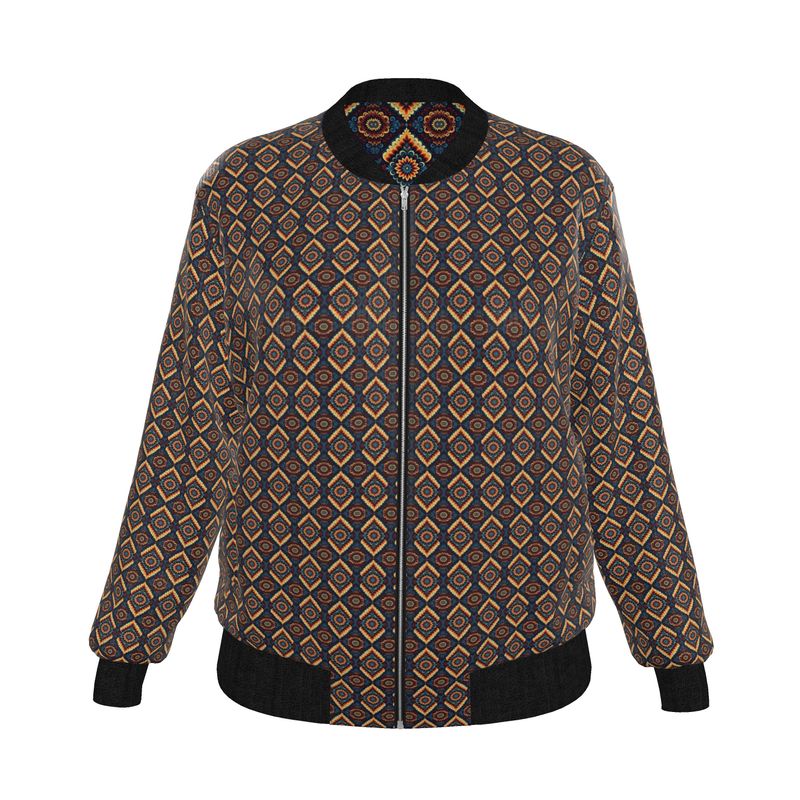 The Cosmos — Women’s Reversible Silk Bomber Jacket Sacred Harmony Collection | Double Spirit