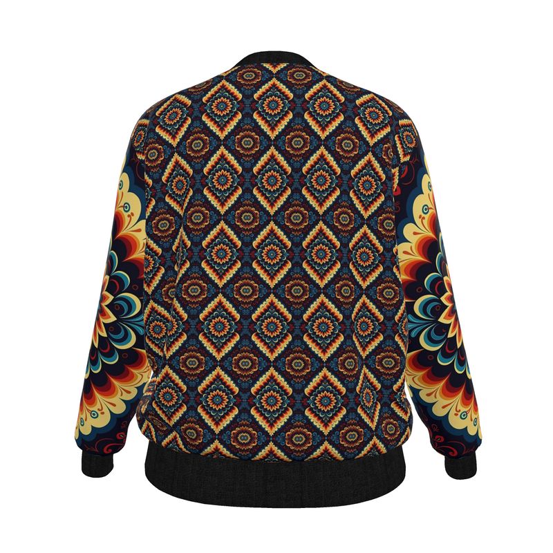 The Cosmos — Women’s Reversible Silk Bomber Jacket Sacred Harmony Collection | Double Spirit