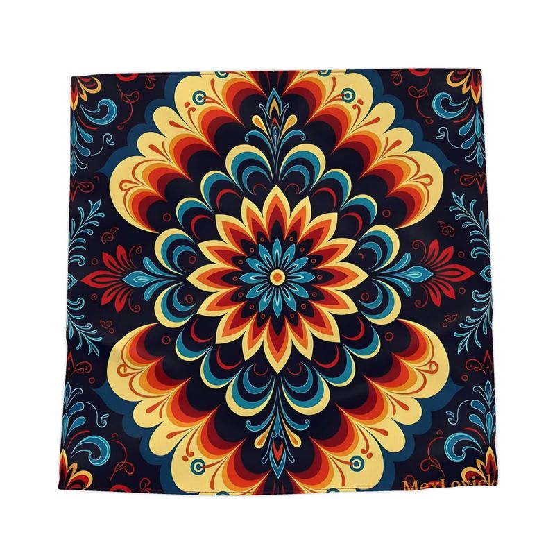 🌸 Sacred Harmony: The Origin · Sunburst Bloom Silk Bandana