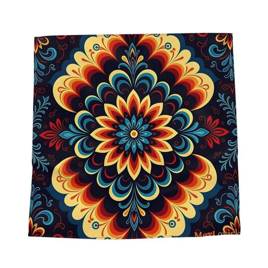 🌸 Sacred Harmony: The Origin · Sunburst Bloom Silk Bandana