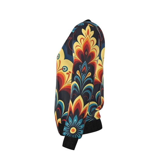 Origin in Motion — Women’s Reversible Silk Bomber Jacket - Sacred Harmony Collection | Double Spirit