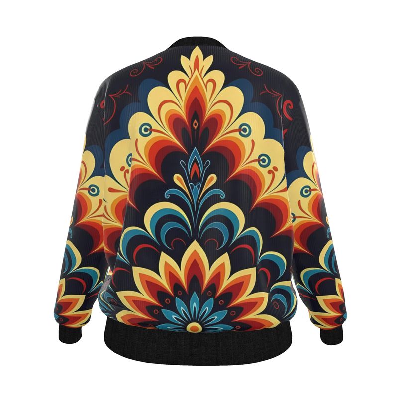 INFINA | Origin in Motion & Cosmos | Dual Spirit — Women’s Reversible Silk Bomber Jacket | Sacred Harmony Collection | Limited Edition