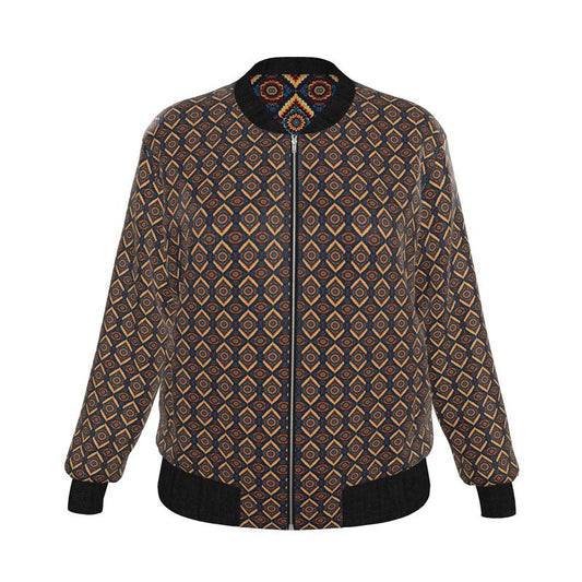 The Cosmos — Women’s Reversible Silk Bomber Jacket Sacred Harmony Collection | Double Spirit