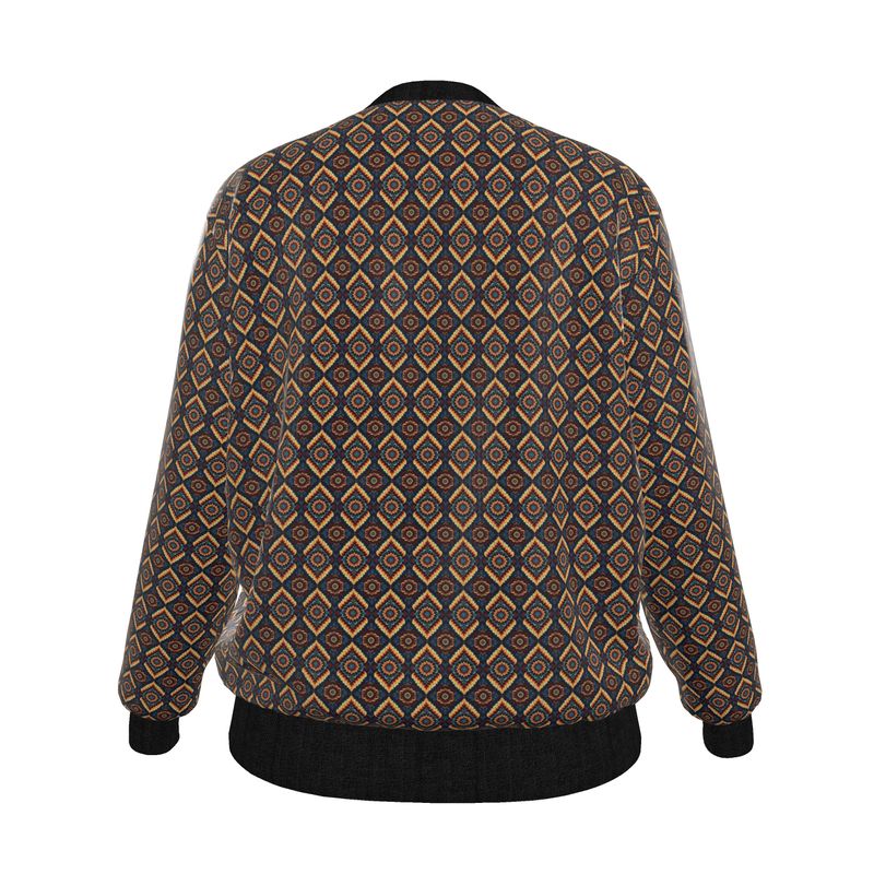 COSMINA | Cosmos &amp; Resonance | Dual Spirit — Women’s Reversible Silk Bomber Jacket | Sacred Harmony Collection | Limited Edition